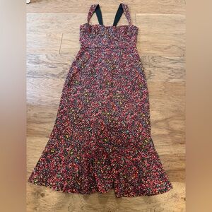 Hutch Anthropologie Floral Bustier Midi Dress Underwire Size S